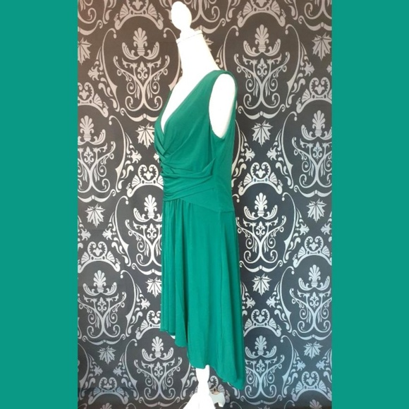 Suzi Chin for Maggy Boutique Green Dress Size 14 - Picture 5 of 8